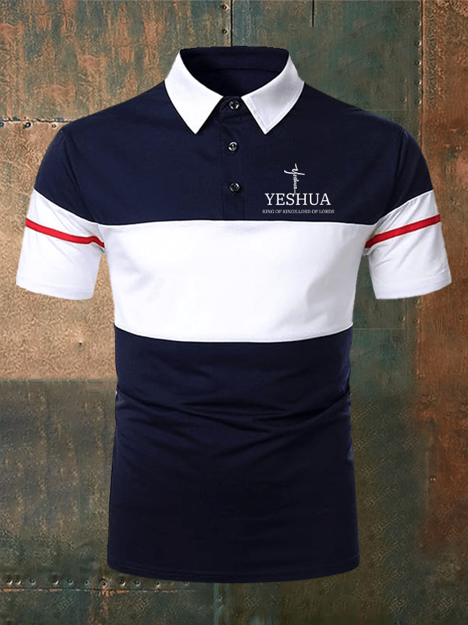 Men's Faith Printed Casual Polo Shirt