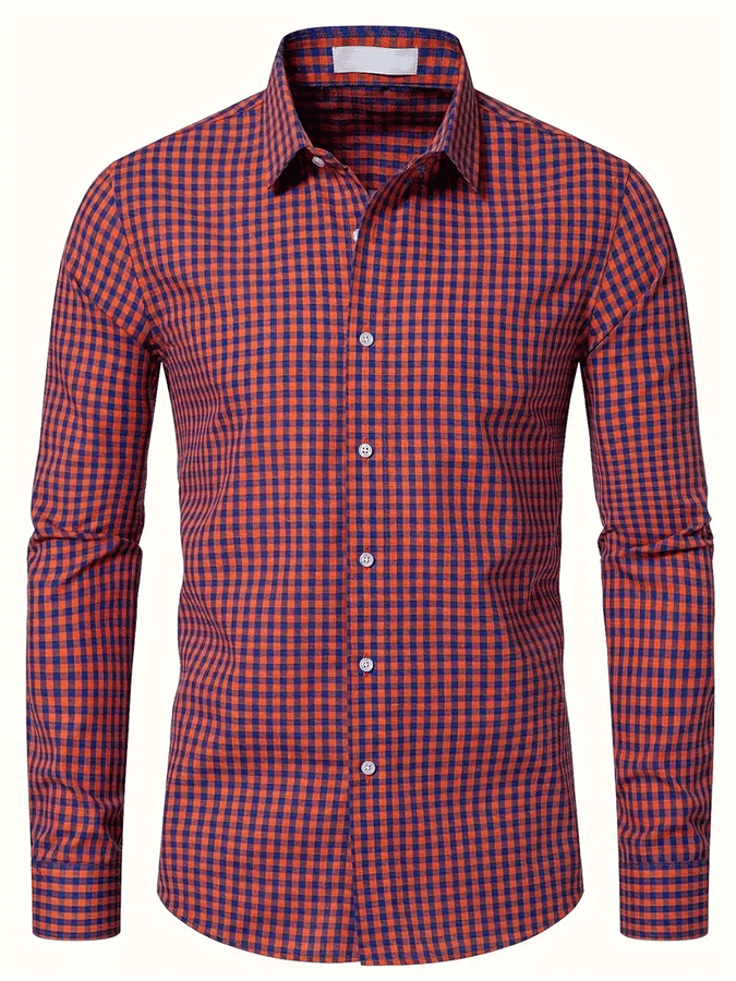 Men's Plaid Business Casual Shirt