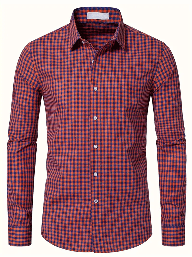Men's Plaid Business Casual Shirt