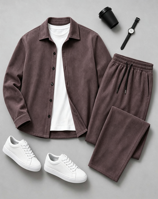 Men's Long-Sleeve Shirt and Pants Set