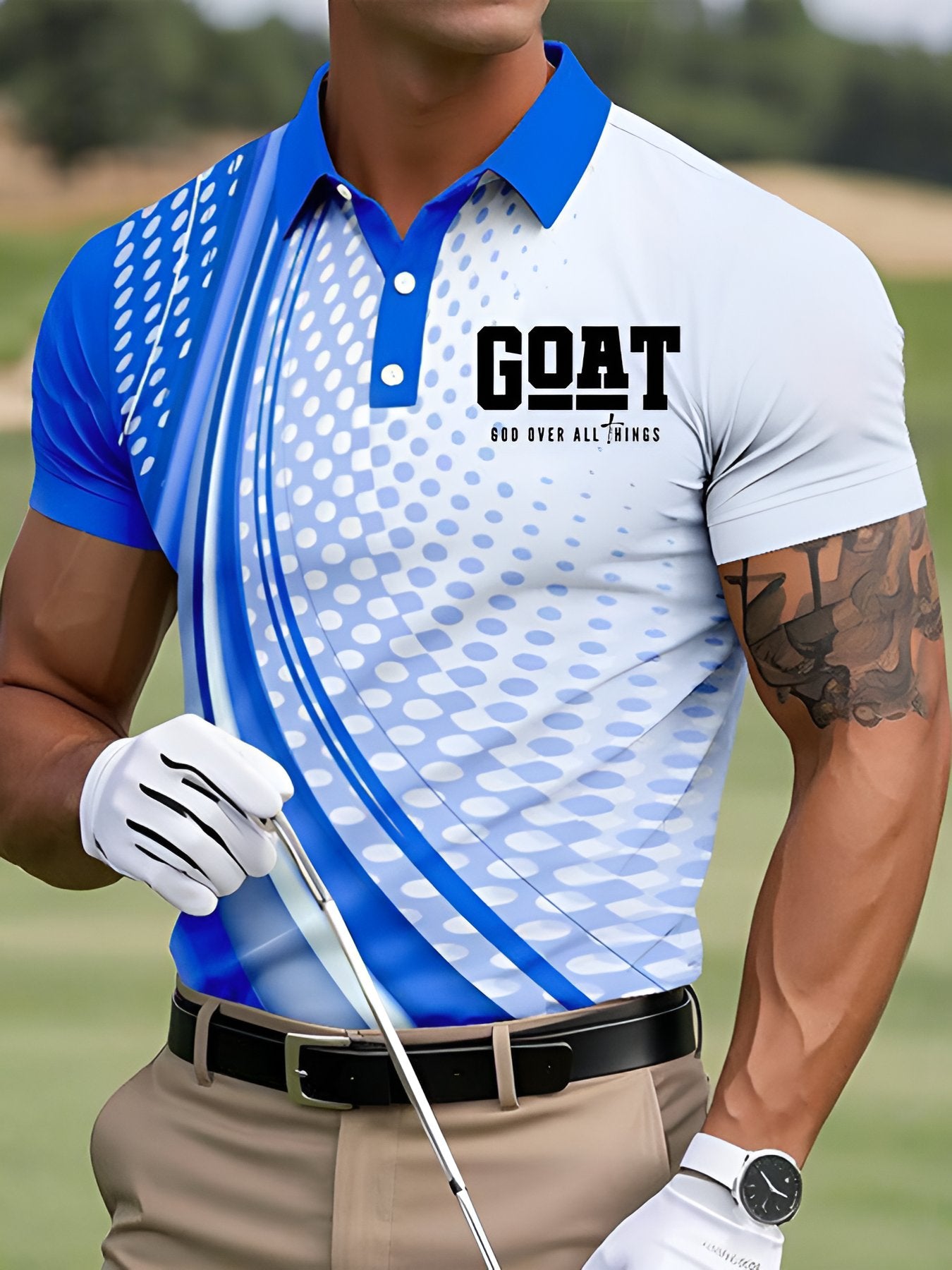Men's Casual Faith Contrast Color Polo