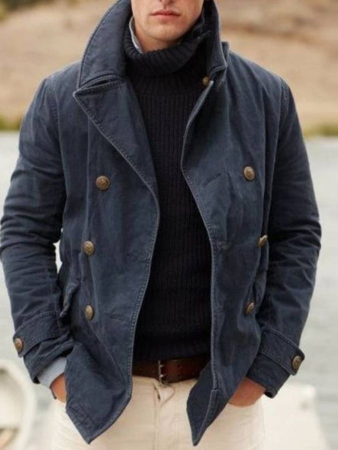 Casual And Fashionable Solid Color Loose Lapel Jacket