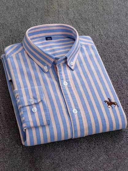 Men's Business Cotton Striped Shirt