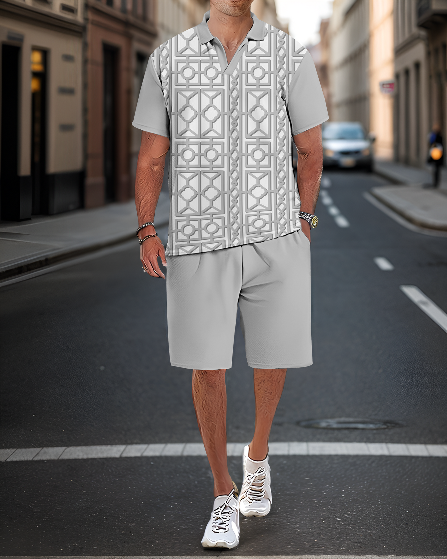 Suitmens Men's Casual Summer POLO Set 024