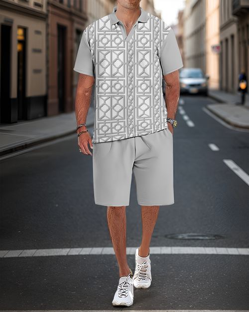 Suitmens Men's Casual Summer POLO Set 024