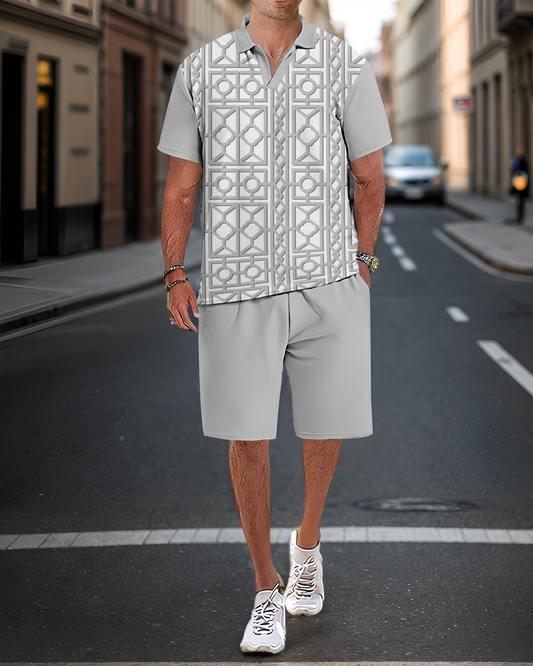 Suitmens Men's Casual Summer POLO Set 024
