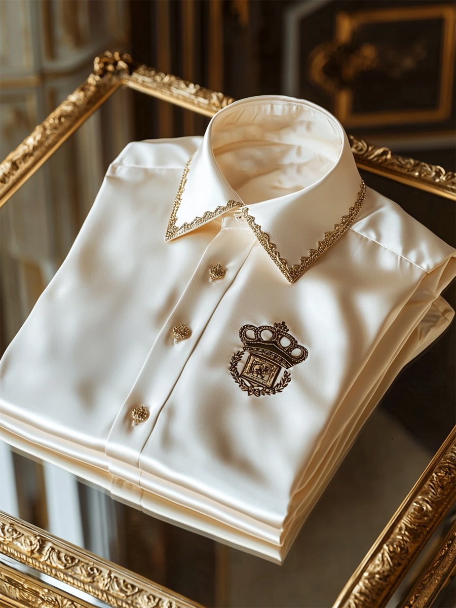 Men's Satin Luxe Long Sleeve Button Down Shirt