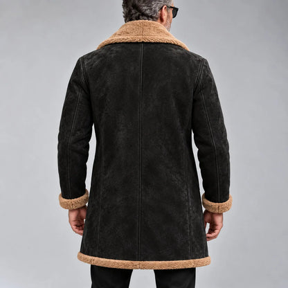 Men's Thickened Faux Leather Fleece Jacket