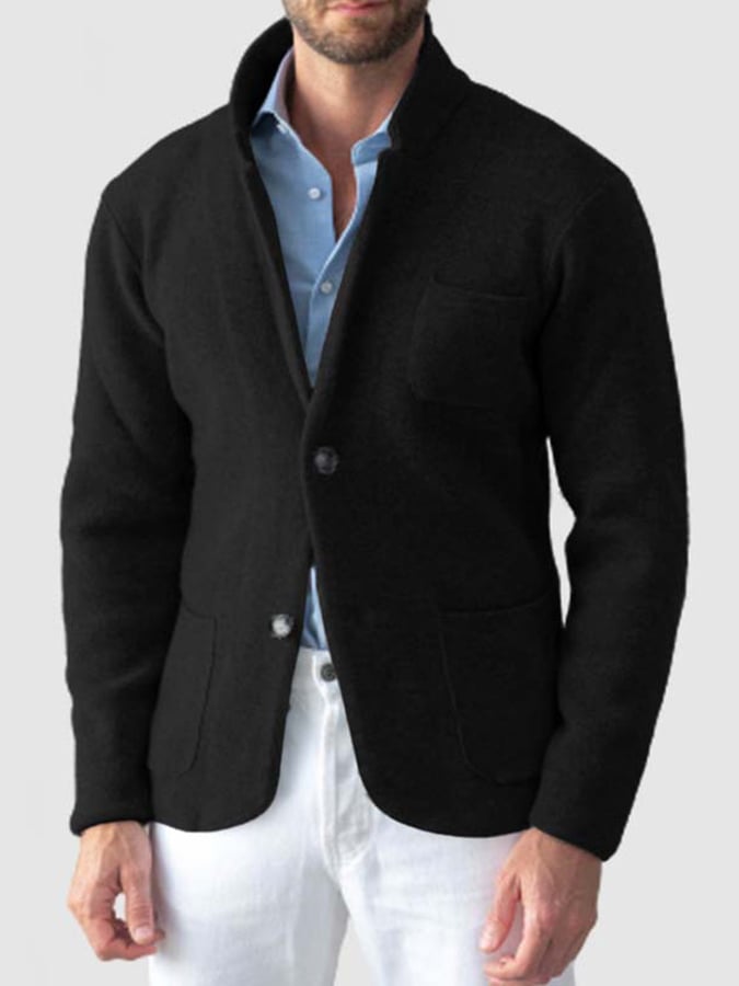 Men's Vintage Single Breasted Pocket Gentleman's Business Suit Jacket