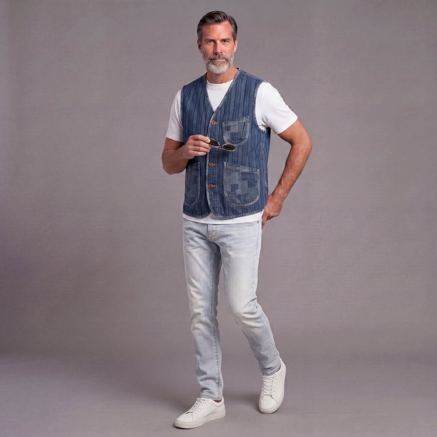 Men's Denim Vest