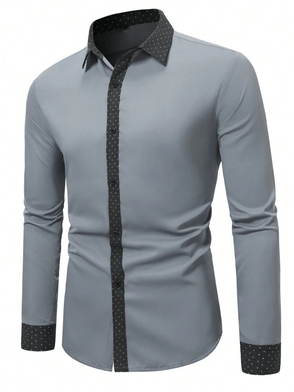 Men's Business Casual Long Sleeve Shirt