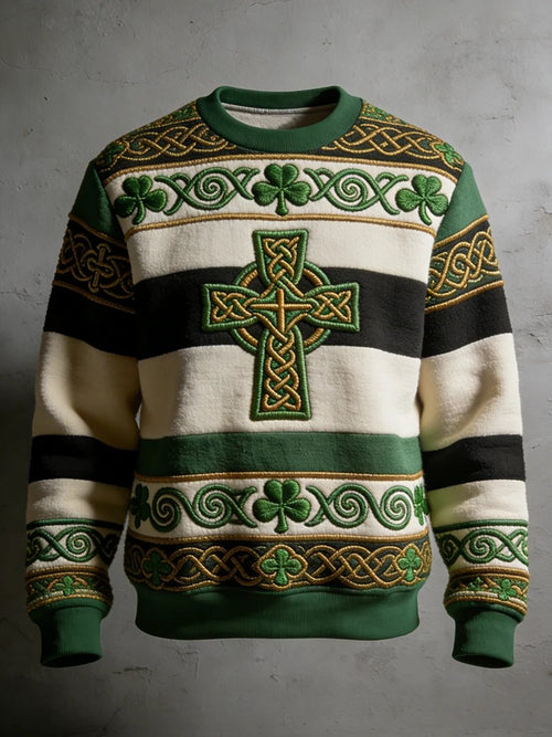 Men's casual retro St. Patrick's Day sweatshirt