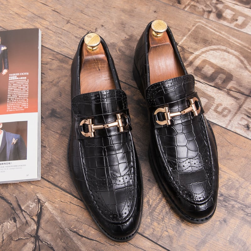Men'S Business Casual Exotic Skin Shoes