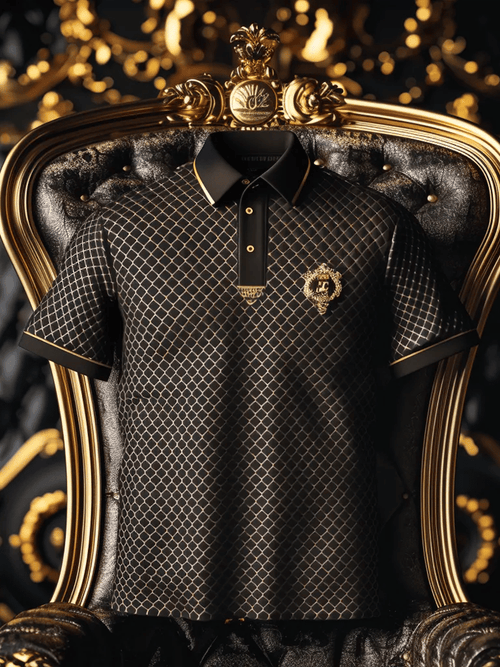 Men's Casual Business Button Short Sleeve Polo Shirt