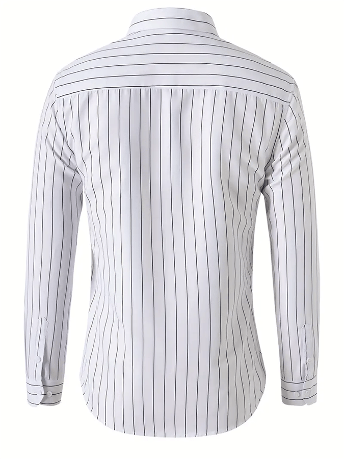 Men's Striped Business Casual Shirt