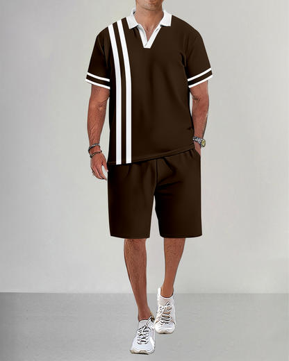 Suitmens Men's Casual Summer POLO Set 009
