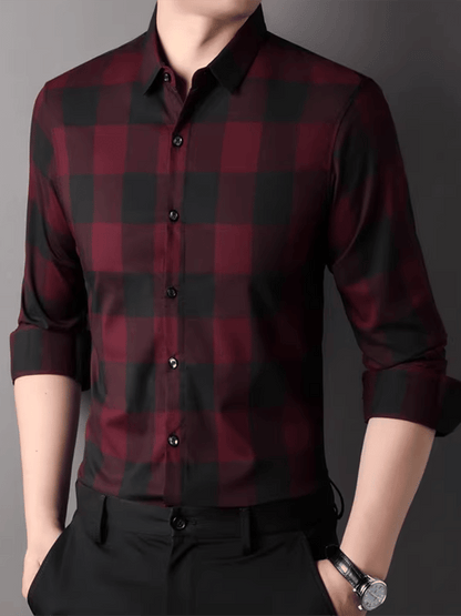 Men's Plaid Business Casual Shirt