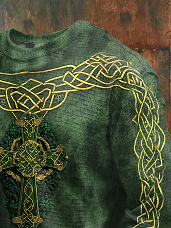 Men's Casual Printed Long-Sleeve Sweatshirt