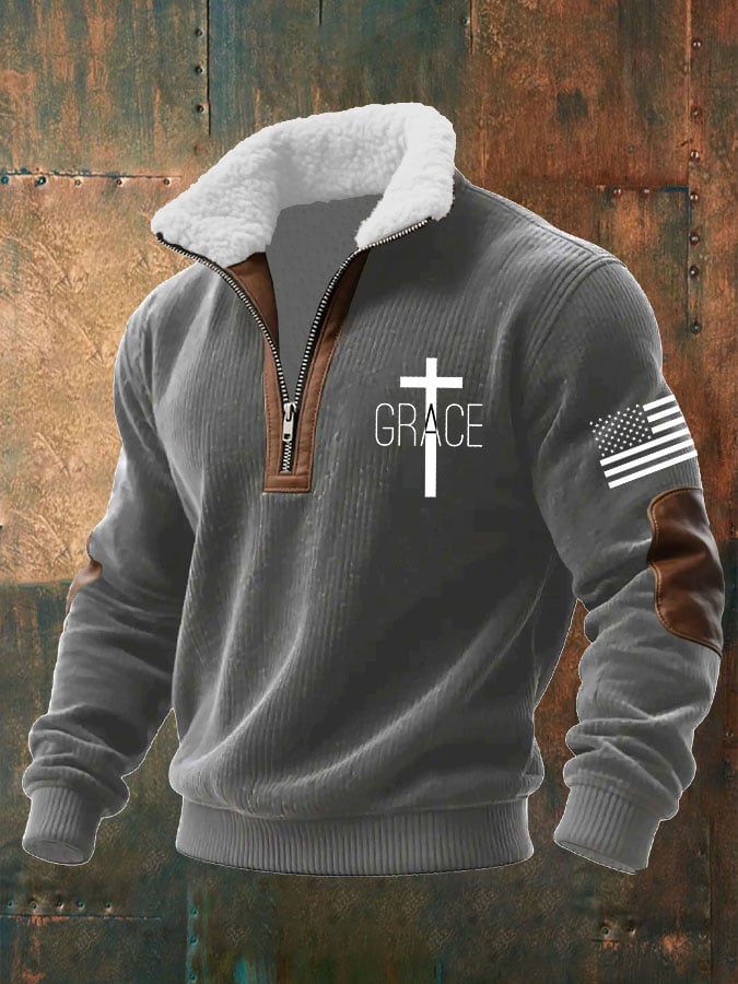 Men's Faith Textured Sweatshirt