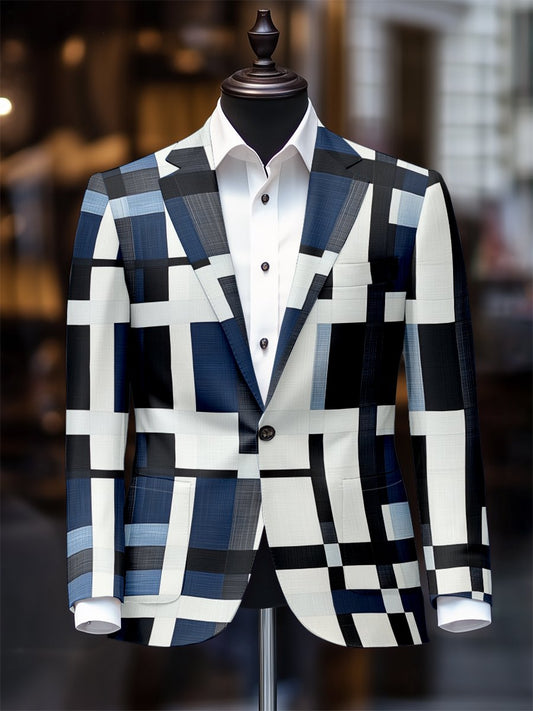 Men's Retro Casual Plaid Blazer