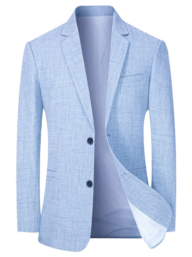 Men's Work Office Notched Collar Solid Regular Fit Blazer