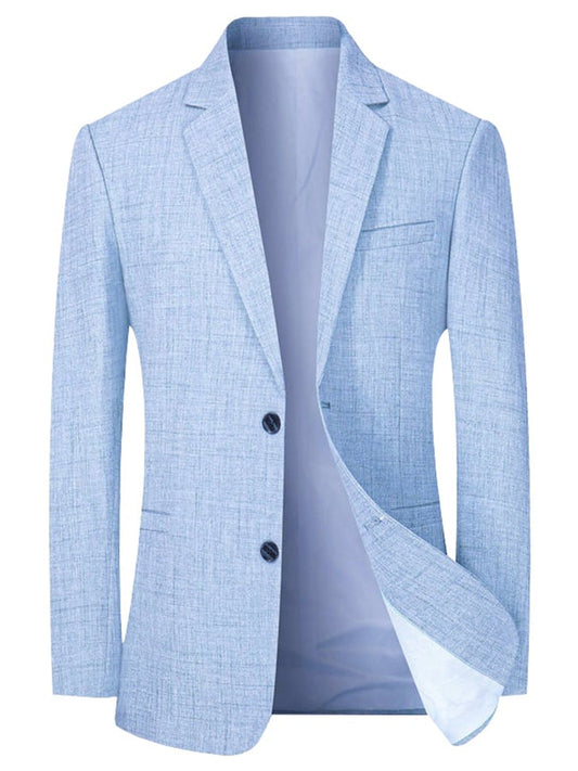 Men's Work Office Notched Collar Solid Regular Fit Blazer