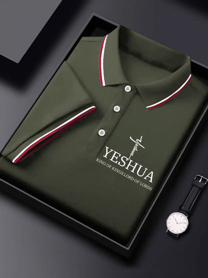 Men's  “Yeshua King OF Kings Lord Of Lords�?Print Polo Shirt