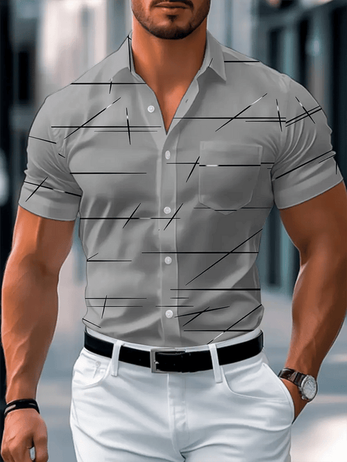 Men's business short-sleeved shirt