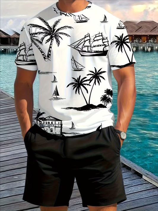 2026 Men's Short-Sleeved T-Shirt and Shorts Set