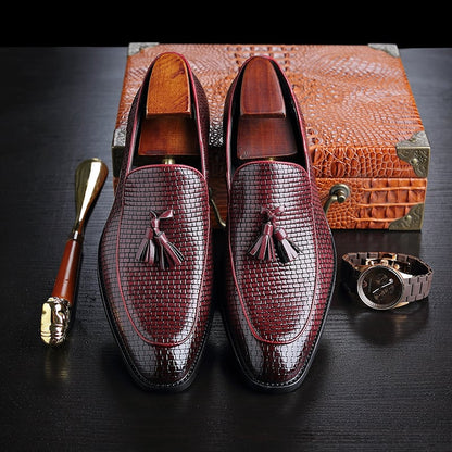 Business Casual Simple Fashion Tassel Men'S Leather Shoes