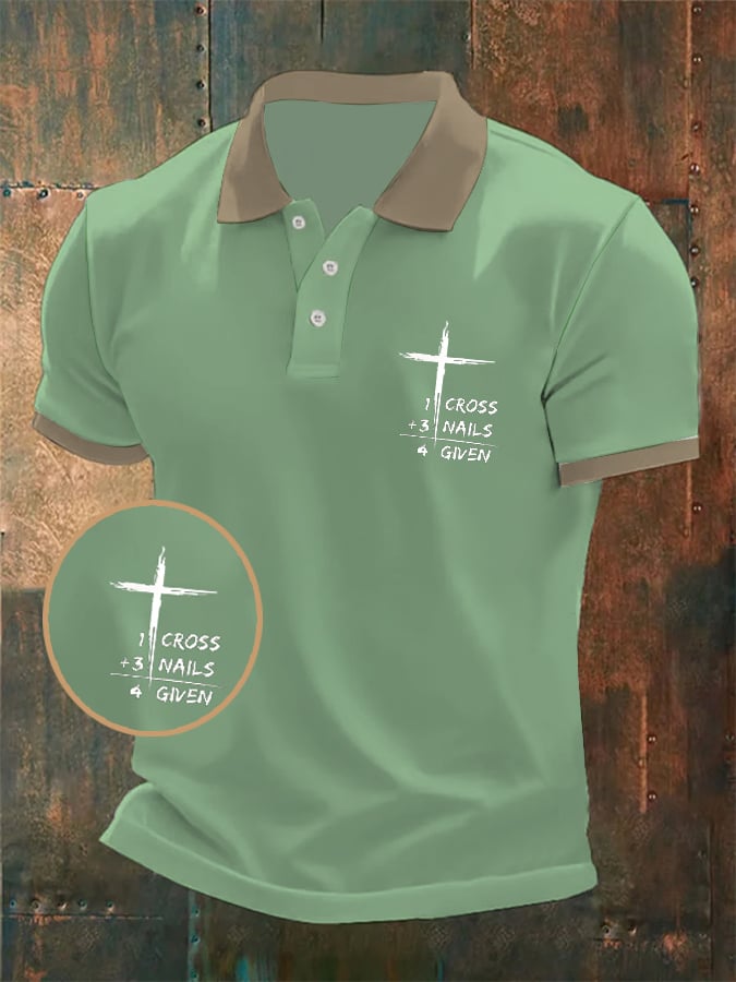 Men's Faith Casual POLO Shirt Tops
