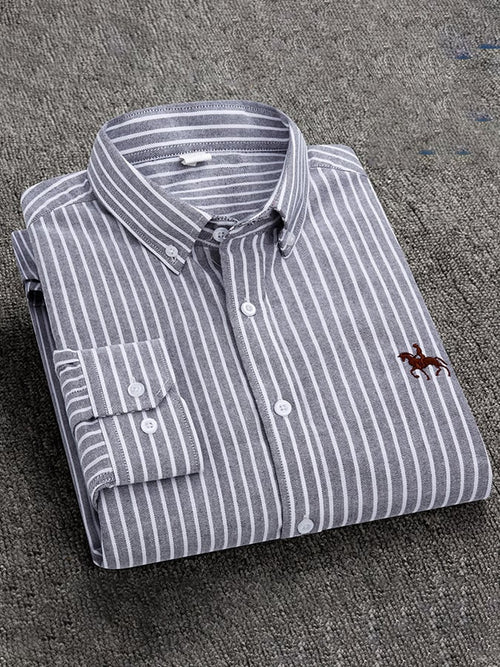 Men's Business Cotton Striped Shirt