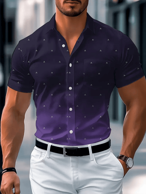 Men's business short-sleeved shirt