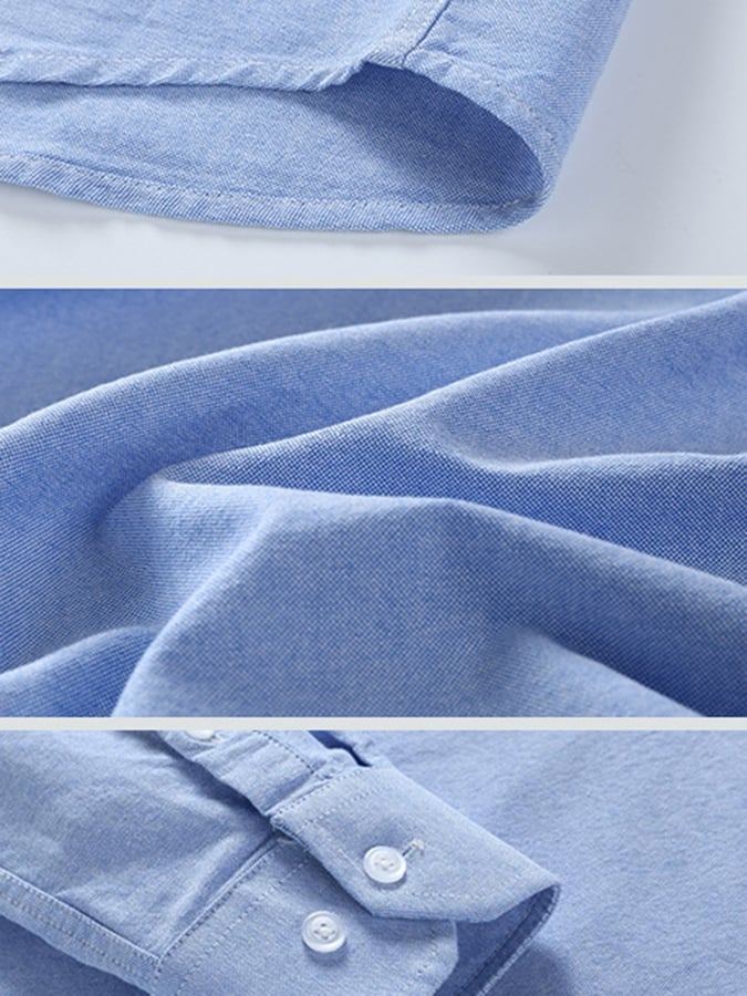 Men's Business Cotton Embroidered Shirt
