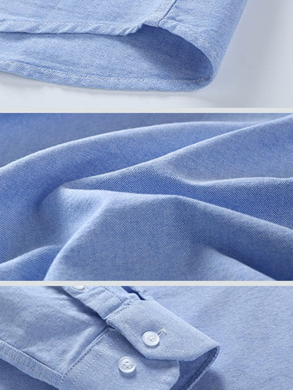 Men's Business Cotton Embroidered Shirt