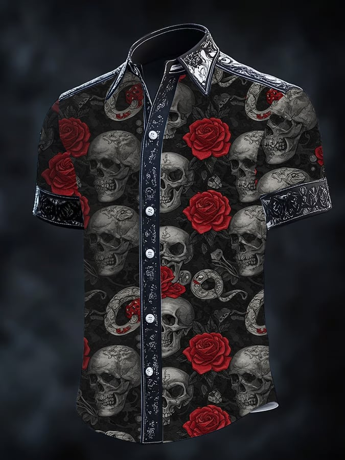 Men's Gothic Dark Short Sleeve Shirt