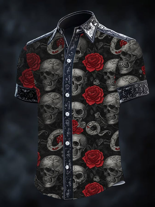 Men's Gothic Dark Short Sleeve Shirt