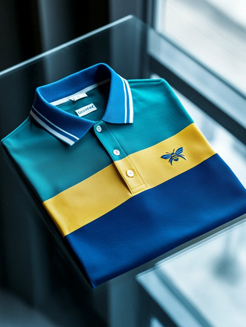 Men's Check Business Casual Short Sleeve Polo Shirt