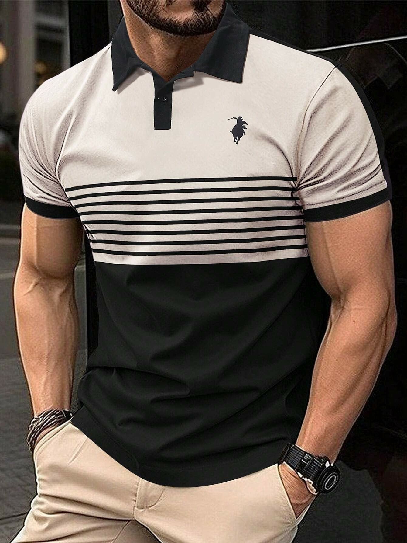 Men's Printed Casual POLO Shirt