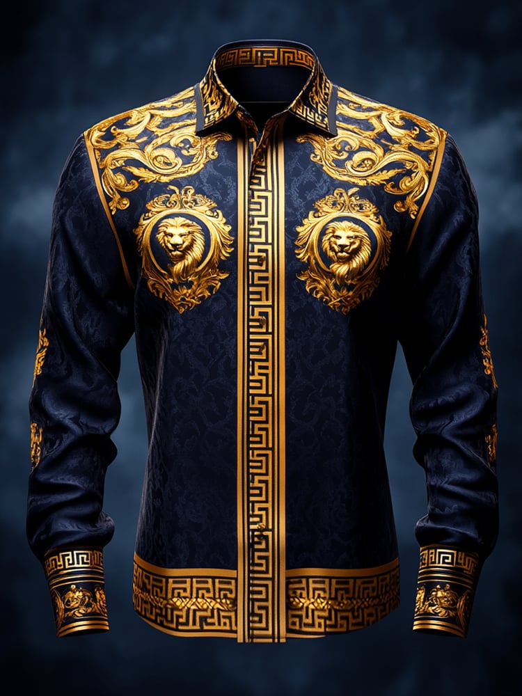 Men's Satin Luxe Long Sleeve Button Down Shirt