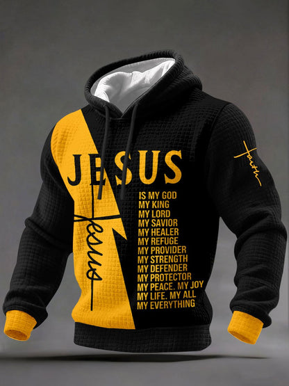 Men'S Casual Sweatshirt With Religious-Themed Print-Fast Shipping