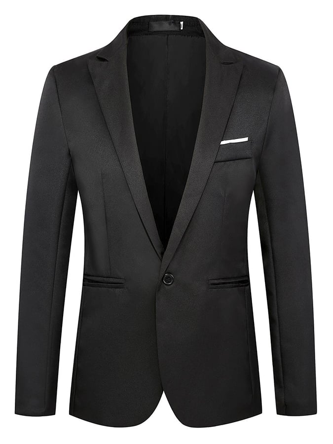 Men's Formal Single-Button Slim Fit Blazer