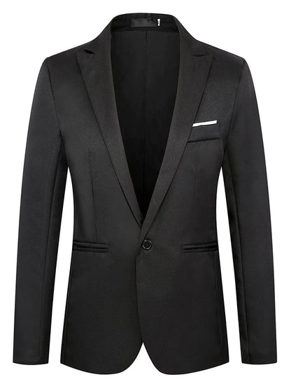 Men's Formal Single-Button Slim Fit Blazer