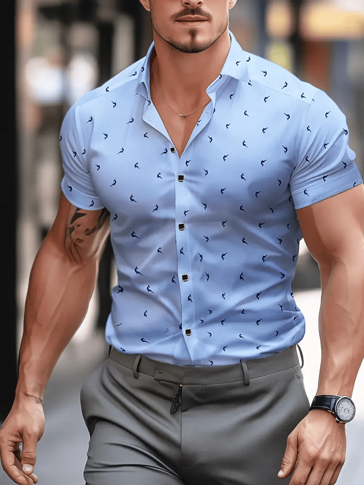 Men's business short-sleeved shirt