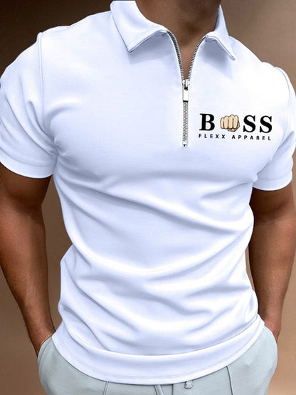 Men'S Short Sleeve Printed Polo