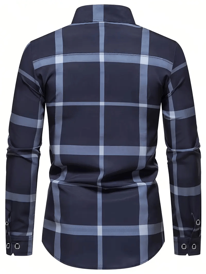 Men's Plaid Business Casual Shirt