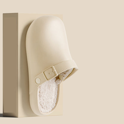 Simple, non-slip, warm cotton slippers for indoor use, home, and couples.