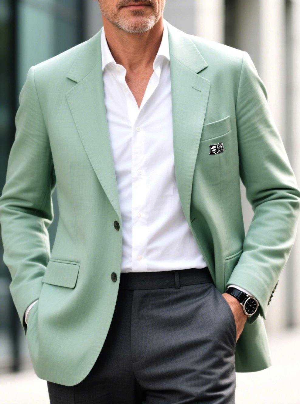Men's Business Casual Lapel Suit