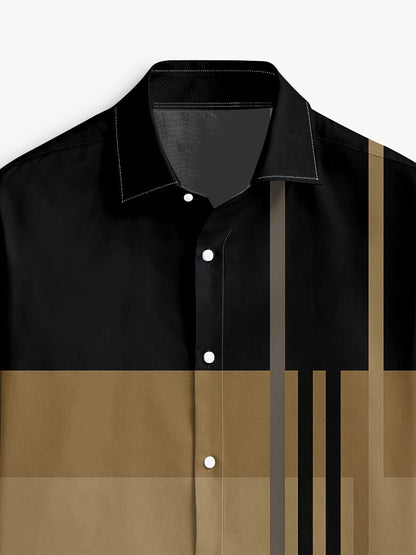 Men's Street Style Business Casual Printed Long Sleeve Shirt