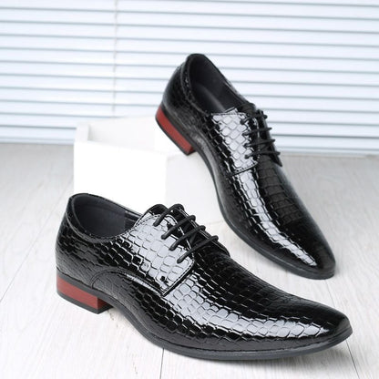 Business Casual British Style Fashion Men'S Leather Shoes